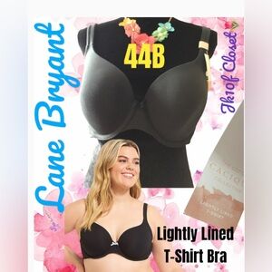 🌺NWT CACIQUE 44B BLACK T-SHIRT BRA